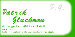patrik gluckman business card